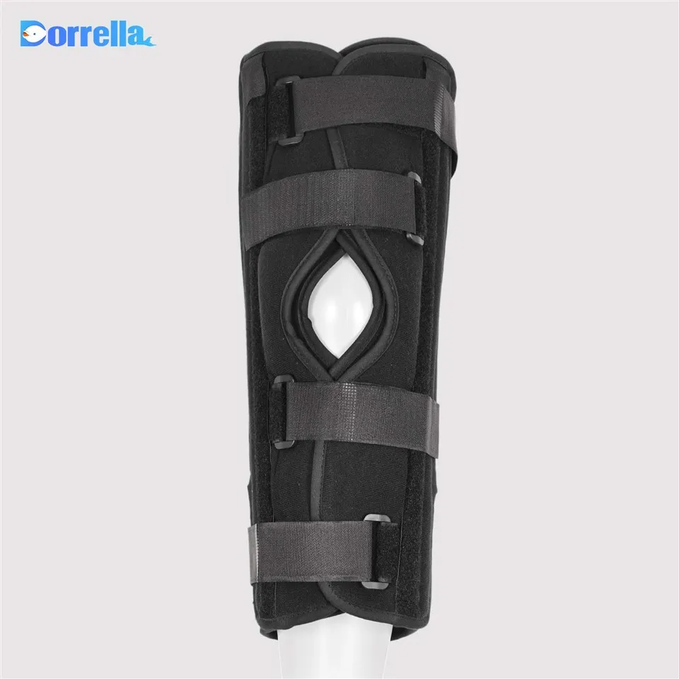 อุปกรณ์พยุงเข่าแบบปรับได้สีดำ